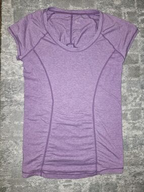 Zella Heather Purple Scoop Neck Tee